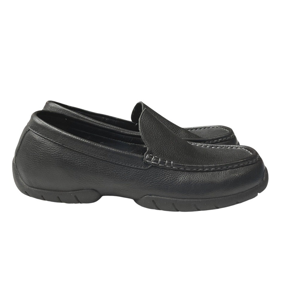 Chaps Men's Leather Loafers‎ Slip On Shoes Size Black  10.5 D Comfort